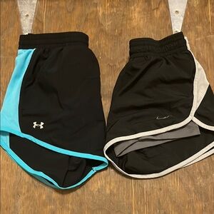 Under Armour and Nike Athletic Shorts - Black and Blue